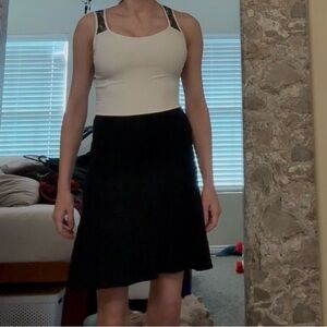 Express Black A-Line Dress with White Top